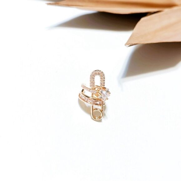 Saftey pink cuff earrings #268 - Picture 2 of 4